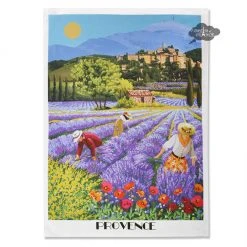 Provence Lavender Fields French Cotton Kitchen Towel By L'Ensoleillade