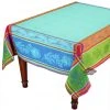 Table Linens 62x 138" Rectangular Cezanne Blue Jacquard Tablecloth By L'Ensoleillade