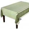 62x120" Rectangular Olive Green Jacquard Double Border Tablecloth By L'Ensoleillade