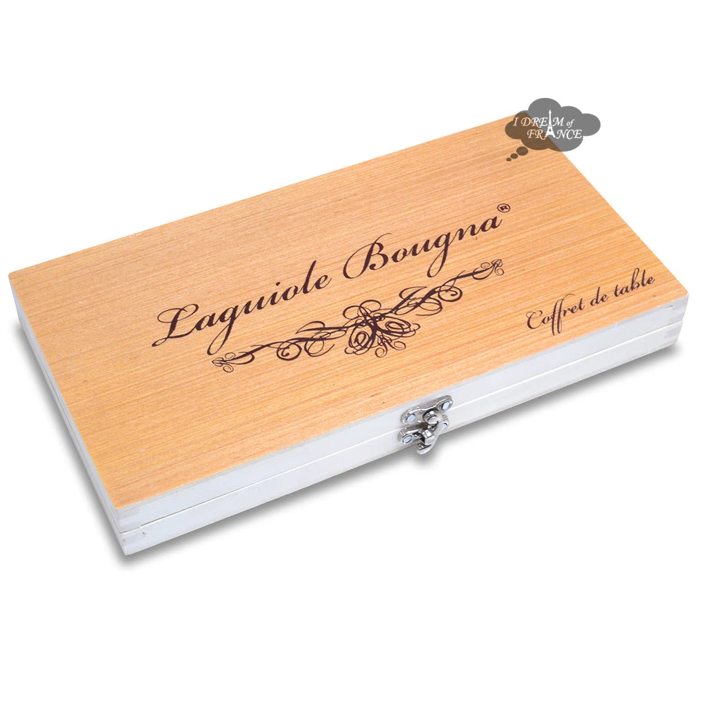 Laguiole Bougna Laguiole DeLuxe Table Knives Set Of 6 - Faux Bone Handles By Bougna 4 Laguiole Bougna Laguiole DeLuxe Table Knives Set Of 6 - Faux Bone Handles By Bougna