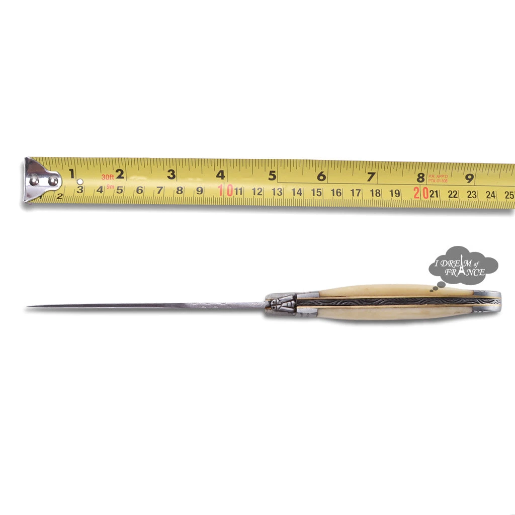 Laguiole Bougna Laguiole DeLuxe Table Knives Set Of 6 - Faux Bone Handles By Bougna 5 Laguiole Bougna Laguiole DeLuxe Table Knives Set Of 6 - Faux Bone Handles By Bougna