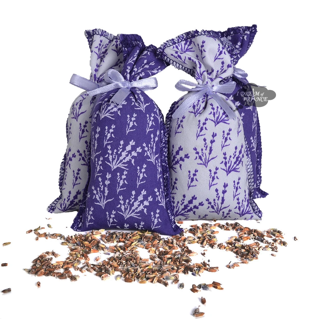 Plantes & Parfums French Lavender Sachets With All-Over Lavender Fabric - Set Of 4 Bath 3 Plantes & Parfums French Lavender Sachets With All-Over Lavender Fabric - Set Of 4 Bath