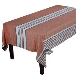 Harmony (now Haomy) 62" Square Zonza Copper French Linen Tablecloth By Harmony Table Linens