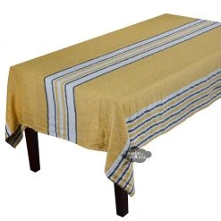 Harmony (now Haomy) 62" Square Zonza Safran French Linen Tablecloth By Harmony