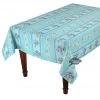Le Cluny French Linens Table Linens 60x120" Rectangular Lavender Blue Acrylic-Coated Cotton Provence Tablecloth By Le Cluny
