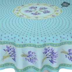 Le Cluny French Linens 70" Round Lavender Blue Provence Tablecloths By Le Cluny