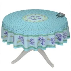 Le Cluny French Linens 70" Round Lavender Blue Provence Tablecloths By Le Cluny