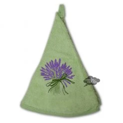 Round Terry Hand Towel Lavender Green By Tissus Toselli Kitchen