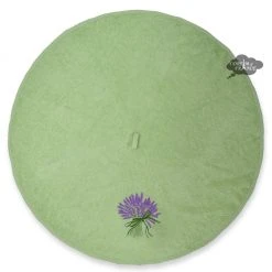 Round Terry Hand Towel Lavender Green By Tissus Toselli Kitchen