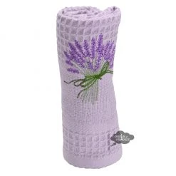 Lavender Lavender Waffle Weave Cotton Kitchen Towel By Tissus Toselli