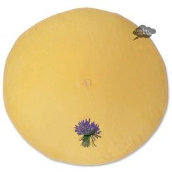 Round Terry Hand Towel Lavender Yellow By Tissus Toselli Kitchen