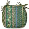 Le Cluny French Linens Table Linens Olives Green Acrylic-Coated Cotton French Style Chair Pad By Le Cluny