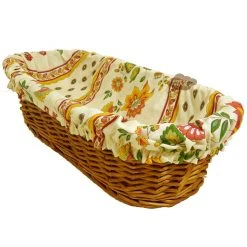 Le Cluny French Linens Fayence Cream French Baguette Basket With Removable Liner By Le Cluny Table Linens