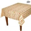 Le Cluny French Linens 58" Square Fayence Cream Acrylic-Coated Cotton French Tablecloth By Le Cluny Table Linens