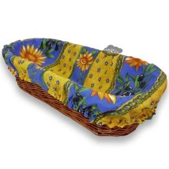 Le Cluny French Linens Table Linens Sunflower Blue Provence Baguette Basket With Removable Liner By Le Cluny