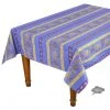 Le Cluny French Linens 60x 96" Rectangular Lisa Blue Acrylic-Coated Cotton French Country Tablecloth By Le Cluny Table Linens