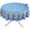 Le Cluny French Linens Table Linens 70" Round Lisa Blue French Country Tablecloths By Le Cluny