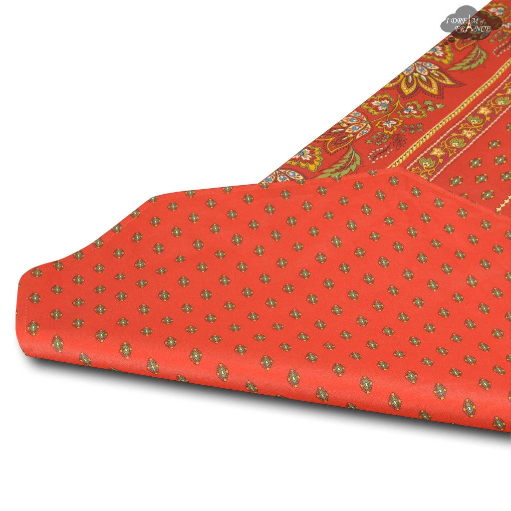 Le Cluny French Linens 16x72" Lisa Red Acrylic-Coated Cotton Provence Table Runner By Le Cluny 4 Le Cluny French Linens 16x72" Lisa Red Acrylic-Coated Cotton Provence Table Runner By Le Cluny