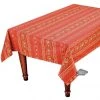 Le Cluny French Linens 60x120" Rectangular Lisa Red Acrylic-Coated Cotton French Country Tablecloth By Le Cluny