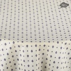 Le Cluny French Linens 60" Round Grapes Cream All-Over Acrylic-Coated Cotton Provence Tablecloth By Le Cluny