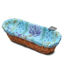 Le Cluny French Linens Lavender Blue Provence Baguette Basket With Removable Liner By Le Cluny Table Linens