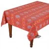 Le Cluny French Linens Table Linens 60x 96" Rectangular Lavender Red Acrylic-Coated Cotton Provence Tablecloth By Le Cluny