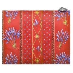 Le Cluny French Linens Lavender Red Acrylic-Coated Cotton Reversible Placemat By Le Cluny Table Linens