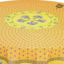Le Cluny French Linens 70" Round Lavender Yellow Provence Tablecloths By Le Cluny 5 Le Cluny French Linens 70