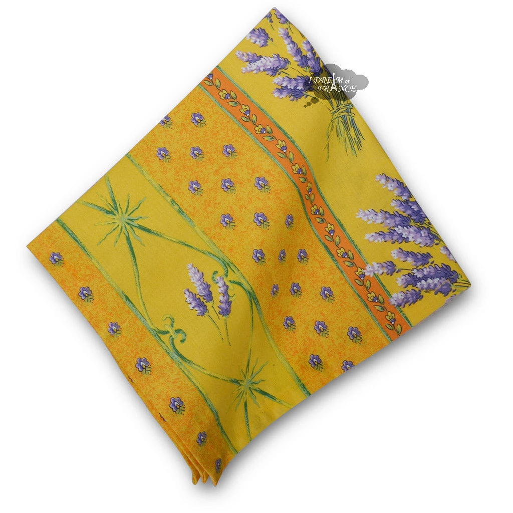 Le Cluny French Linens Lavender Yellow Provence Cotton Napkin By Le Cluny Table Linens 4 Le Cluny French Linens Lavender Yellow Provence Cotton Napkin By Le Cluny Table Linens