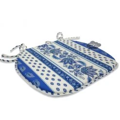 Le Cluny French Linens Table Linens Lisa White Coated Cotton French Style Chair Pad By Le Cluny