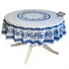 Le Cluny French Linens 70" Round Lisa White French Country Tablecloth By Le Cluny Table Linens 2 Le Cluny French Linens 70" Round Lisa White French Country Tablecloth By Le Cluny Table Linens