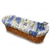Le Cluny French Linens Monaco Beige & Blue French Baguette Basket With Removable Liner By Le Cluny 1 Le Cluny French Linens Monaco Beige & Blue French Baguette Basket With Removable Liner By Le Cluny