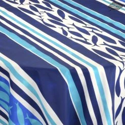 Le Cluny French Linens 70" Round Fishy Fish Acrylic-Coated Cotton French Tablecloth By Le Cluny