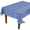 Le Cluny French Linens 58" Square Olives Blue Acrylic-Coated Cotton Provence Tablecloth By Le Cluny 2 Le Cluny French Linens 58" Square Olives Blue Acrylic-Coated Cotton Provence Tablecloth By Le Cluny