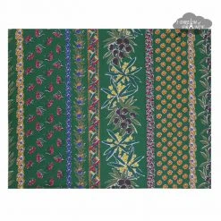 Le Cluny French Linens Table Linens Olives Green Acrylic-Coated Cotton Reversible Placemat By Le Cluny