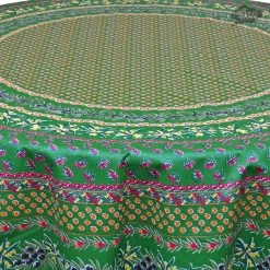 Le Cluny French Linens 70" Round Olives Green Provence Tablecloth By Le Cluny Table Linens