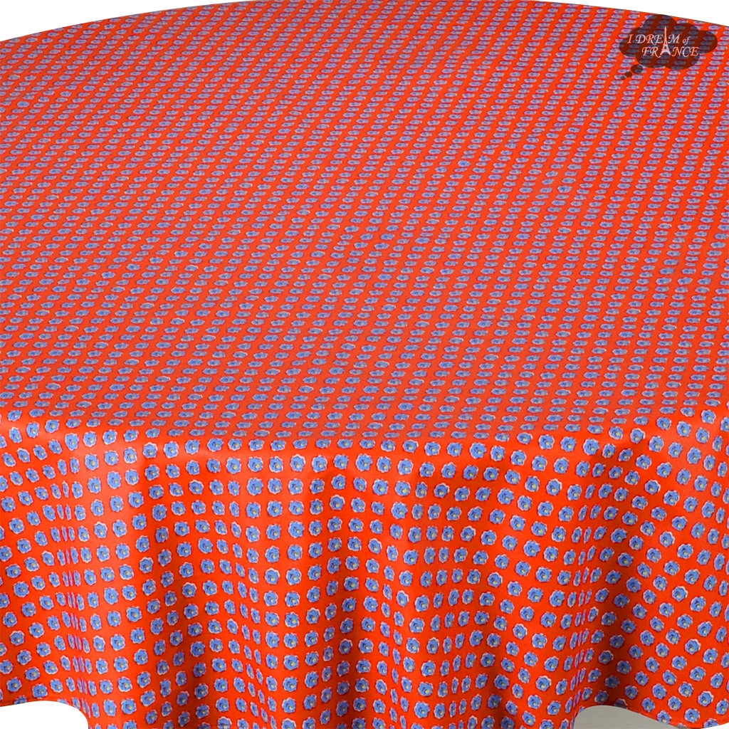Le Cluny French Linens 60" Round Olives Red All-Over Acrylic-Coated Cotton Provence Tablecloth By Le Cluny 4 Le Cluny French Linens 60" Round Olives Red All-Over Acrylic-Coated Cotton Provence Tablecloth By Le Cluny