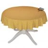 Le Cluny French Linens 60" Round Olives Yellow All-Over Acrylic-Coated Cotton Provence Tablecloth By Le Cluny 1 Le Cluny French Linens 60" Round Olives Yellow All-Over Acrylic-Coated Cotton Provence Tablecloth By Le Cluny