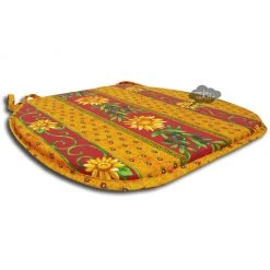 Le Cluny French Linens Sunflower Red Coated French Style Chair Pad By Le Cluny Table Linens
