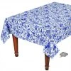 Le Cluny French Linens 60x120" Rectangular Versailles Blue Acrylic-Coated Cotton Provence Tablecloth By Le Cluny Table Linens