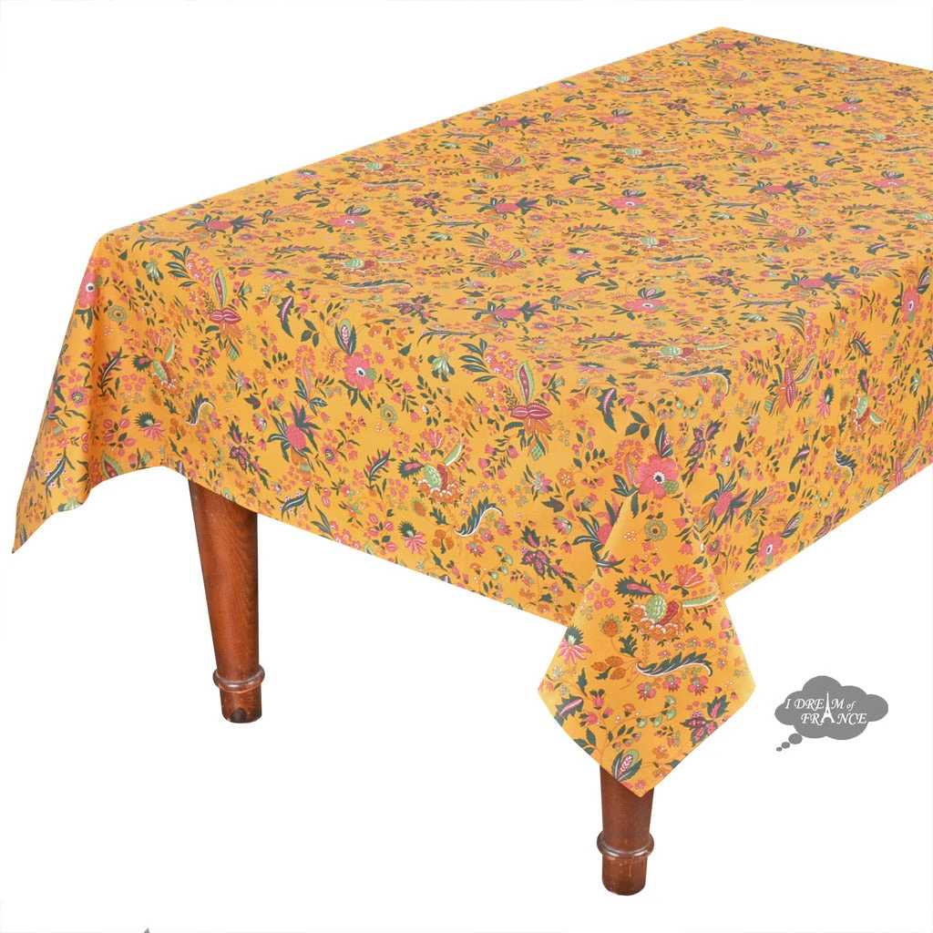 Le Cluny French Linens Table Linens 60x120" Rectangular Versailles Yellow Acrylic-Coated Cotton Provence Tablecloth By Le Cluny 3 Le Cluny French Linens Table Linens 60x120" Rectangular Versailles Yellow Acrylic-Coated Cotton Provence Tablecloth By Le Cluny