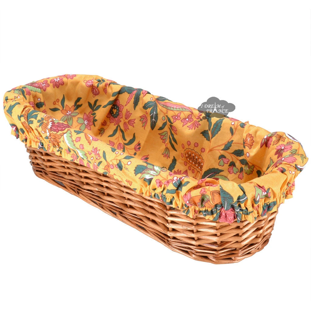 Le Cluny French Linens Versailles Yellow French Baguette Basket With Removable Liner By Le Cluny Table Linens 3 Le Cluny French Linens Versailles Yellow French Baguette Basket With Removable Liner By Le Cluny Table Linens