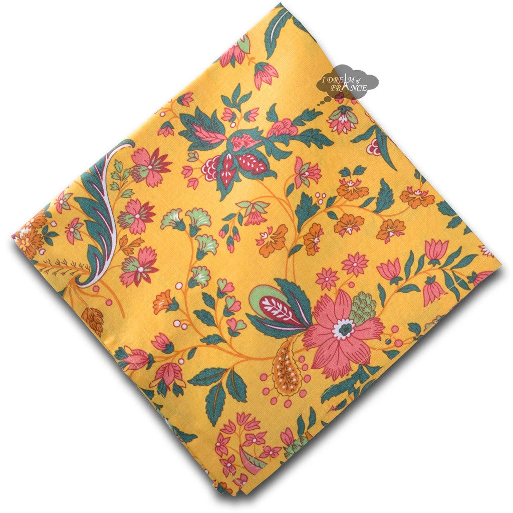 Le Cluny French Linens Versailles Yellow French Cotton Napkin By Le Cluny Table Linens 3 Le Cluny French Linens Versailles Yellow French Cotton Napkin By Le Cluny Table Linens