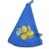 Kitchen Round Terry Hand Towel Lemons Blue By Tissus Toselli
