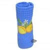 Lemons Blue Waffle Weave Cotton Kitchen Towel By Tissus Toselli