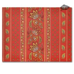 Le Cluny French Linens Table Linens Lisa Red Acrylic-Coated Cotton Reversible Placemat By Le Cluny