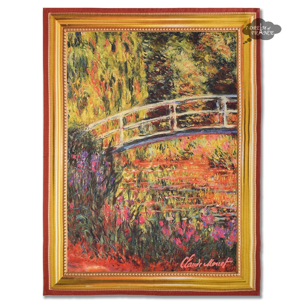 Monet Bridge Over A Pond Of Water Lilies French Kitchen Towel By Marat D'Avignon 3 Monet Bridge Over A Pond Of Water Lilies French Kitchen Towel By Marat D'Avignon