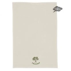Olive Tree Cream Waffle Weave Kitchen Towel By Tissus Toselli 5 Olive Tree Cream Waffle Weave Kitchen Towel By Tissus Toselli