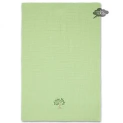 Olive Tree Green Waffle Weave Kitchen Towel By Tissus Toselli