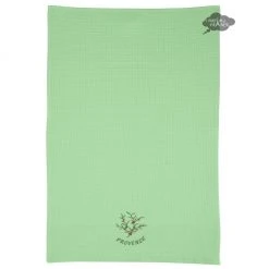Olives Green Waffle Weave Kitchen Towel By Tissus Toselli